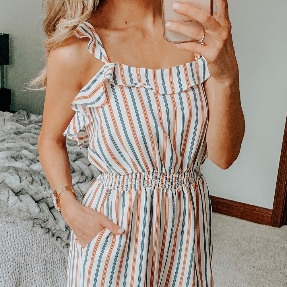 [SOLD!!] *Brand New* Striped Jumpsuit - Picture 3 of 3